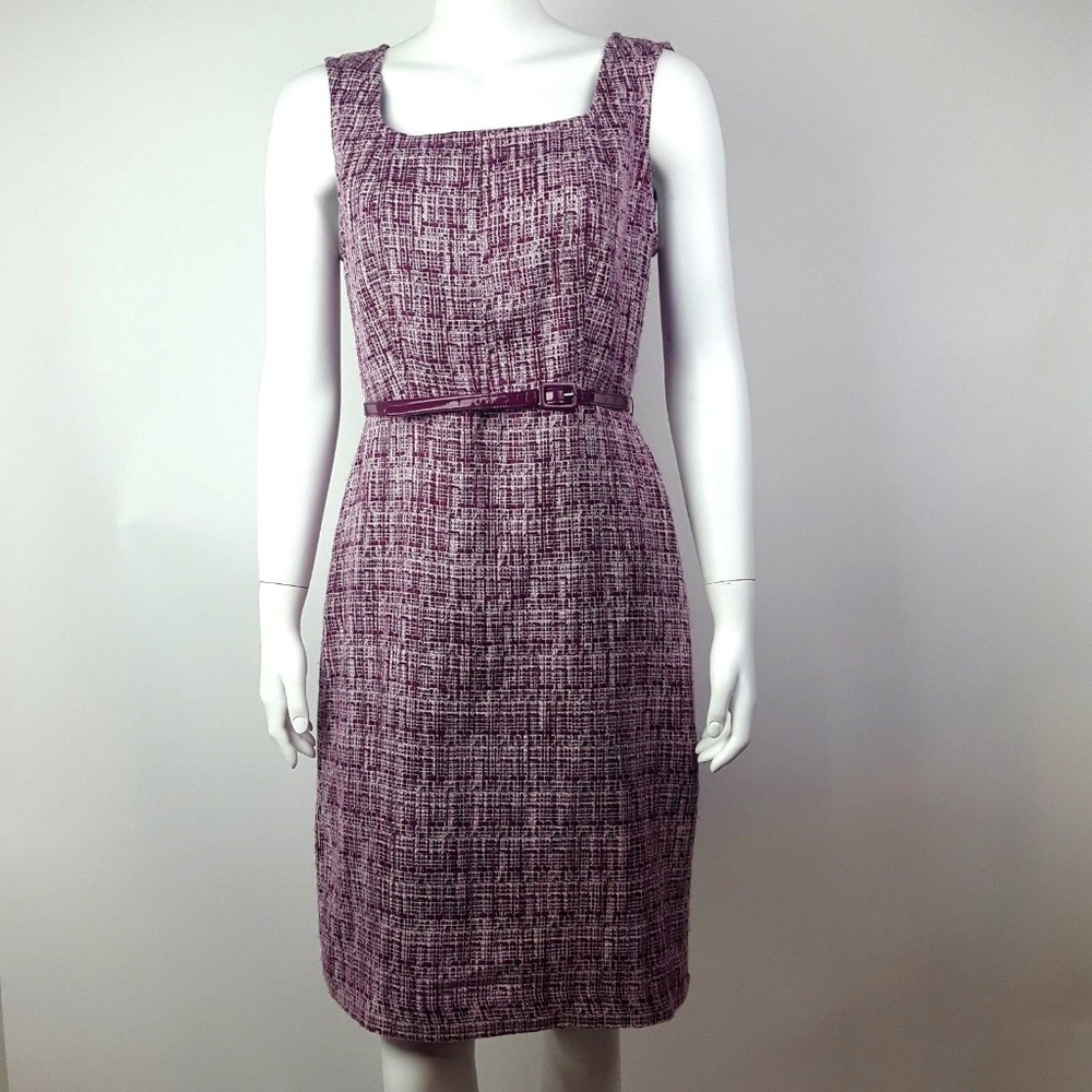 NWT Ann Taylor Purple Belted Dress 12 Petite